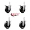 Service Caster 4 Inch Phenolic Wheel Swivel 7/8 Inch Square Stem Caster Total Lock Brakes, 2PK SCC-SQTTL20S414-PHS-78-2-S-2 - alternate 4
